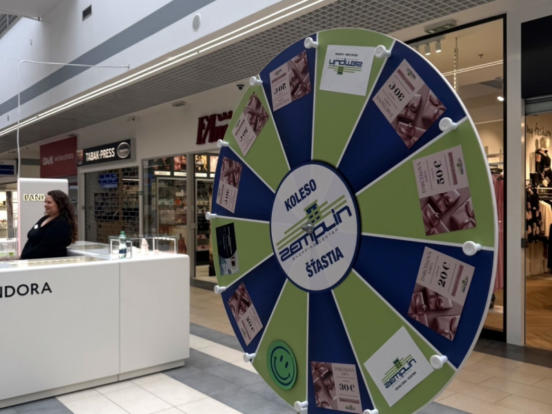 Koleso šťastia - 18. narodeniny OC Zemplín